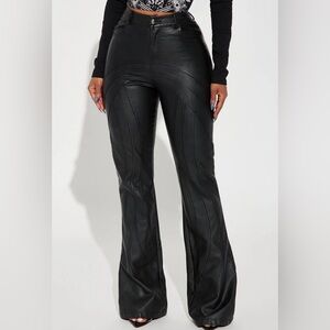 Leather pants flare